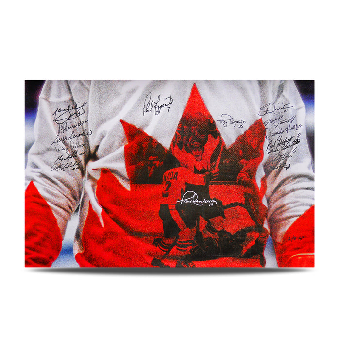 Team Canada 1972 Limited Edition (AP) Canvas Print Signed by 16 Players - Heritage Hockey™