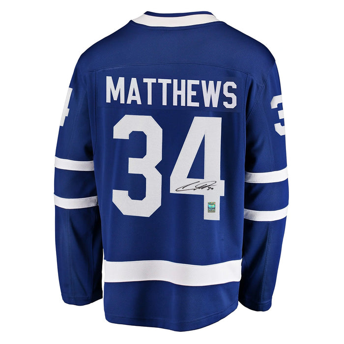 Auston Matthews Signed Toronto Maple Leafs Fanatics Breakaway Home Blue Jersey - Heritage Hockey™