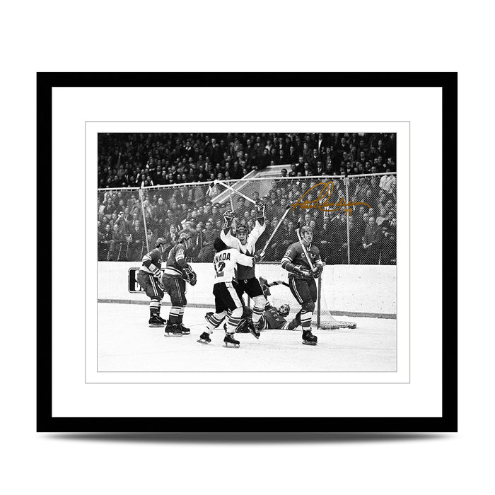 The Goal of the Century 16x20 B/W Photo Signed by Paul Henderson