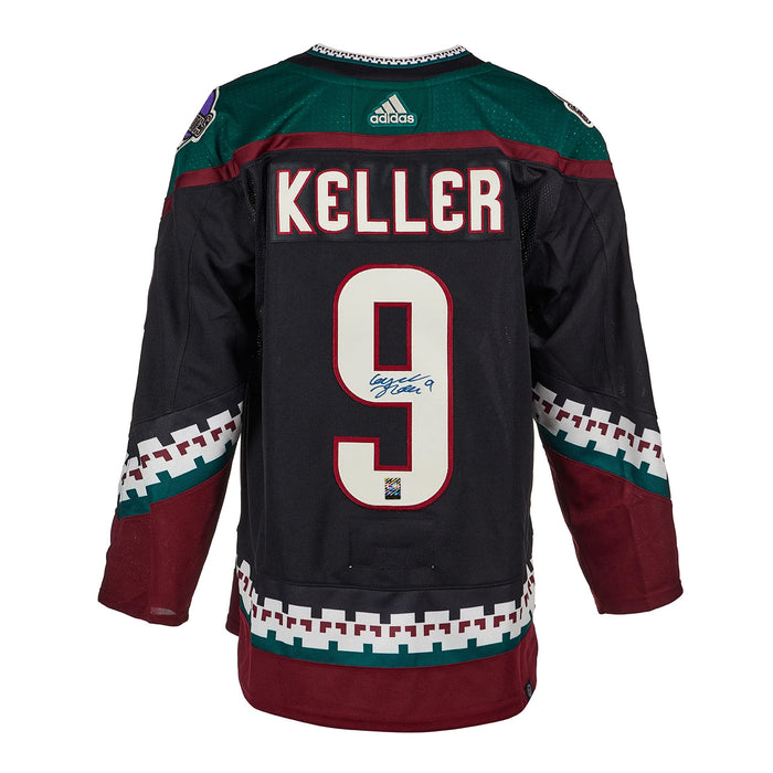 Clayton Keller Signed Arizona Coyotes Adidas Pro Kachina Black Jersey