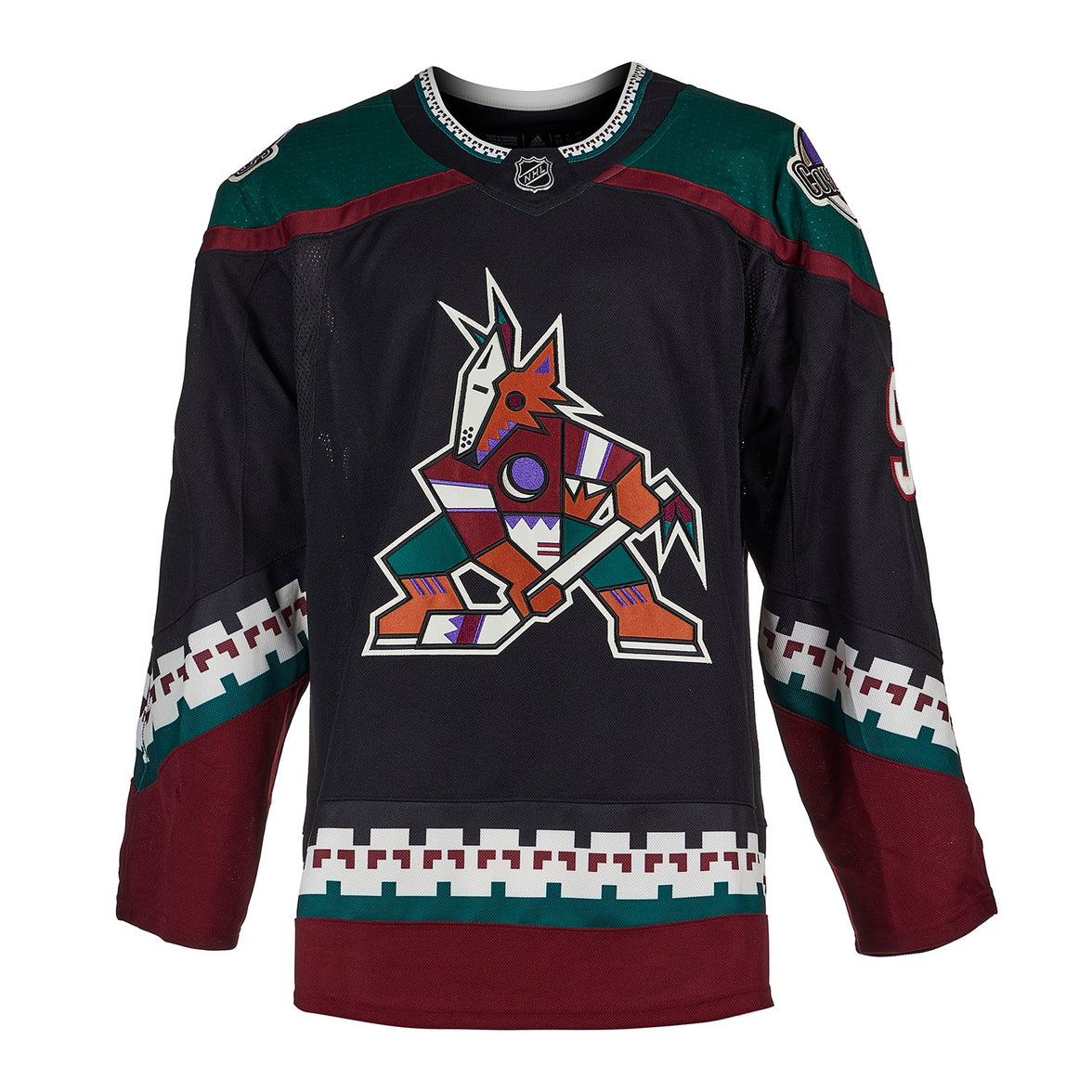 Clayton Keller Signed Arizona Coyotes Adidas Pro Kachina Black Jersey