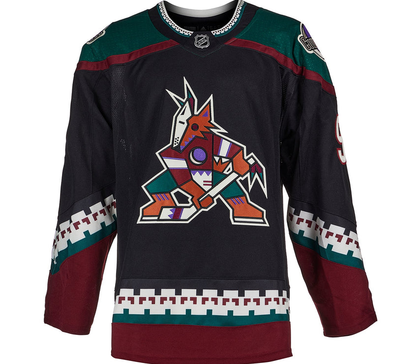 Clayton Keller Signed Arizona Coyotes Adidas Pro Kachina Black Jersey