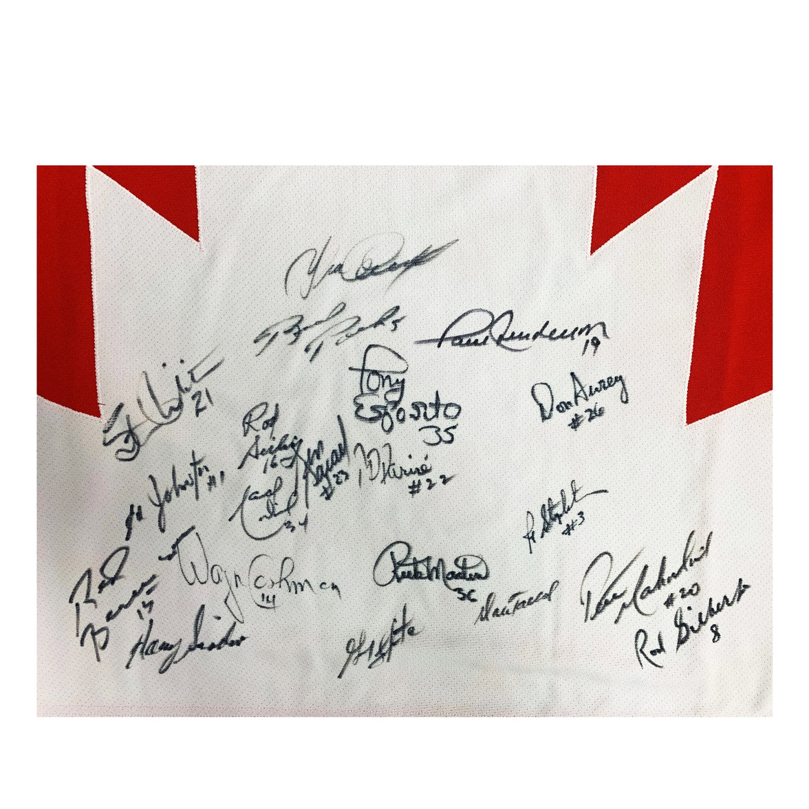 Multi-Signed Team Canada 1972 Summit Series Home Red Jersey - 20 Signatures