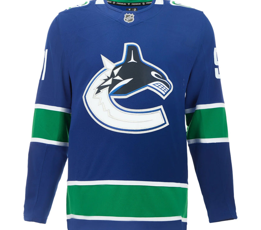 Evander Kane Signed Vancouver Canucks Fanatics Premium Home Blue Jersey