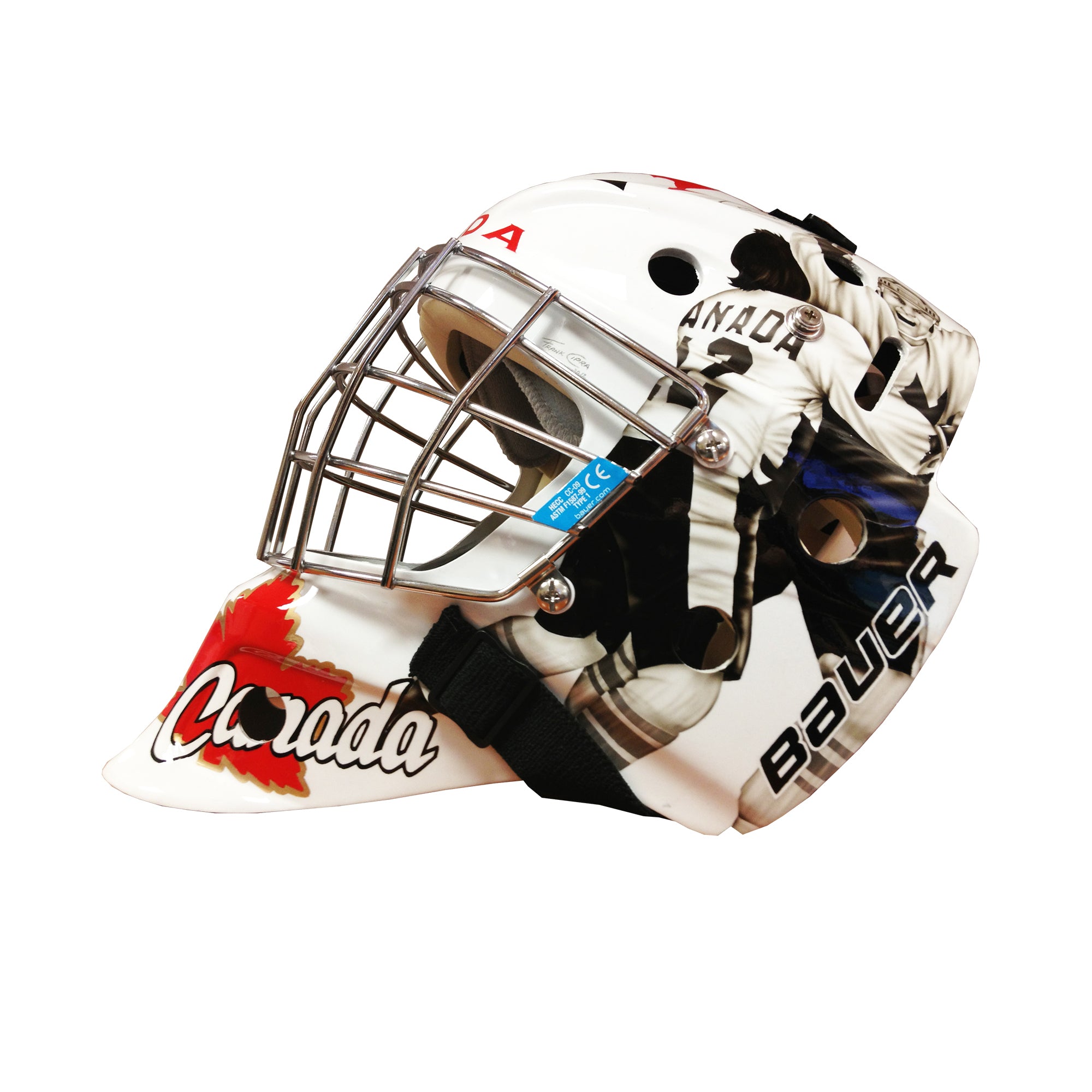 Team Canada 2008 World Juniors Goalie Mask - Signed by Paul Henderson