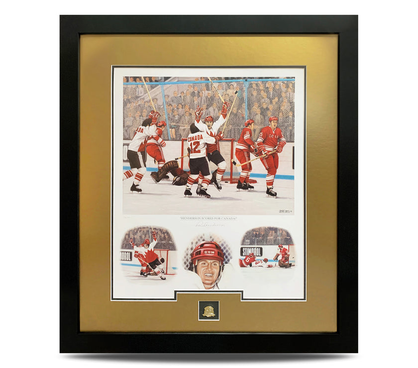 Henderson Scores For Canada 50th Anniversary Limited Edition Print Signed by Paul Henderson
