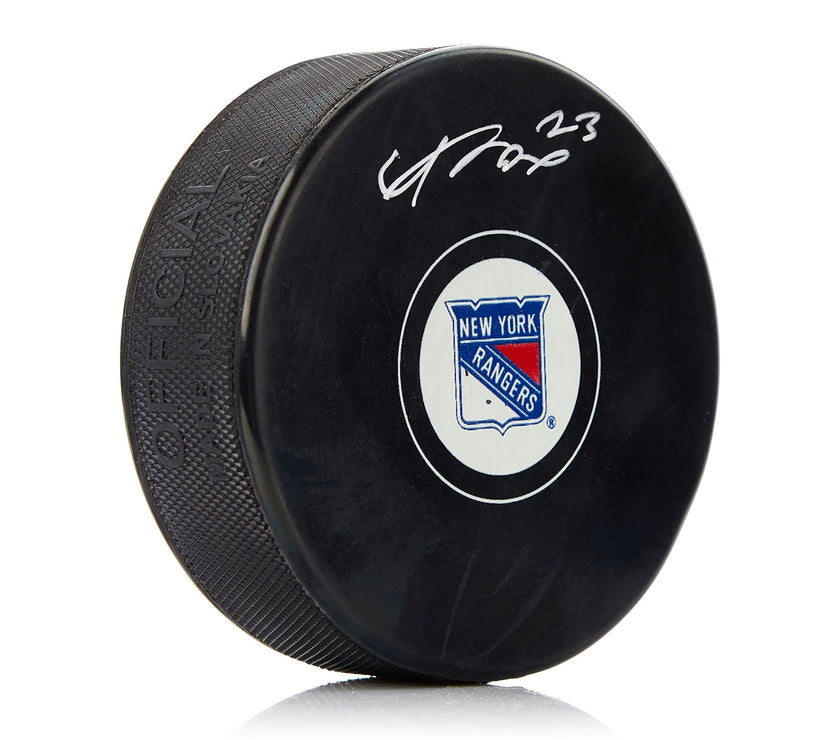Adam Fox Signed New York Rangers Puck