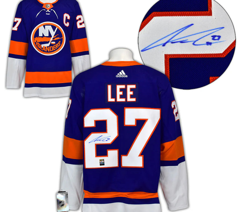 Anders Lee Signed New York Islanders Adidas Pro Home Blue Jersey