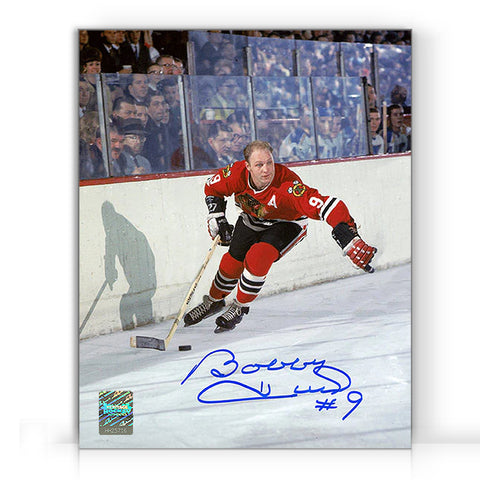 Bobby Hull Signed Chicago Blackhawks Golden Jet 8X10 Photo