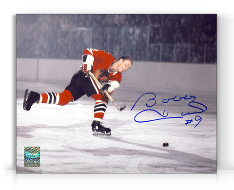 Bobby Hull Signed Chicago Blackhawks Record 51st Goal 8X10 Photo