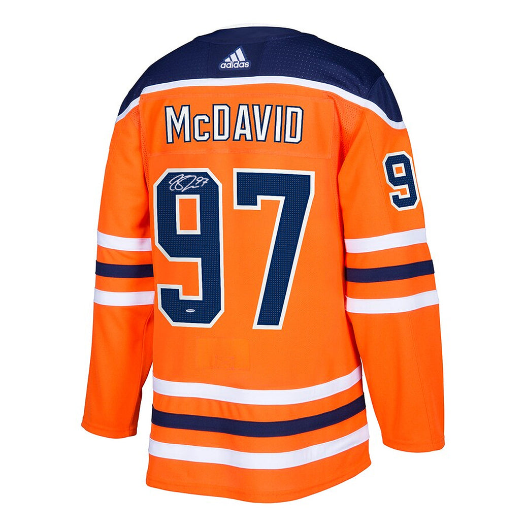 Connor McDavid Signed Edmonton Oilers Adidas Pro Home Orange Jersey - Heritage Hockey™