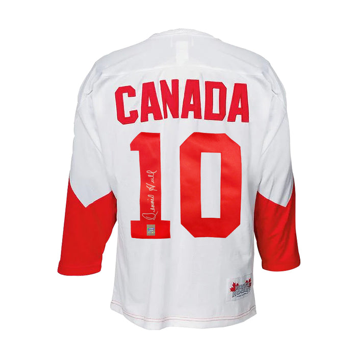 Dennis Hull Signed Team Canada 1972 Summit Series Away White Jersey