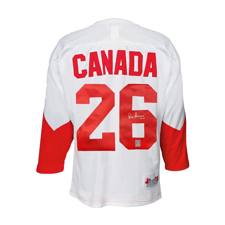 Don Awrey Signed Team Canada 1972 Summit Series Away White Jersey