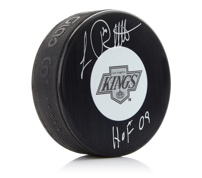 Luc Robitaille Signed Los Angeles Kings Puck with HOF Note