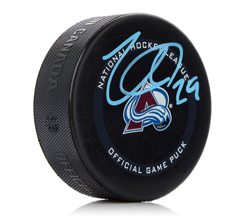 Nathan MacKinnon Signed Colorado Avalanche Official Game Puck