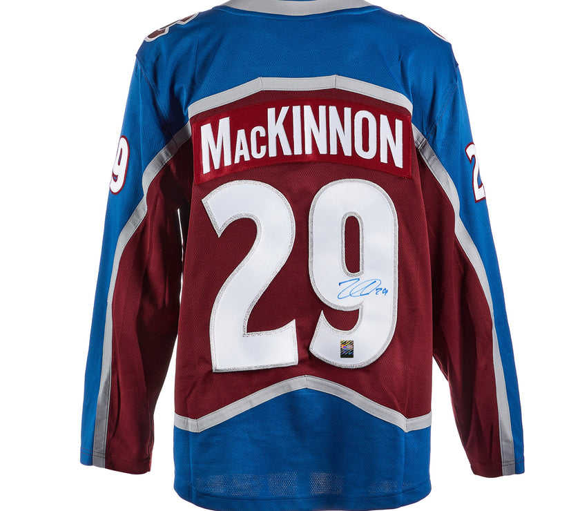 Nathan MacKinnon Signed Colorado Avalanche Fanatics Breakaway Home Maroon Jersey