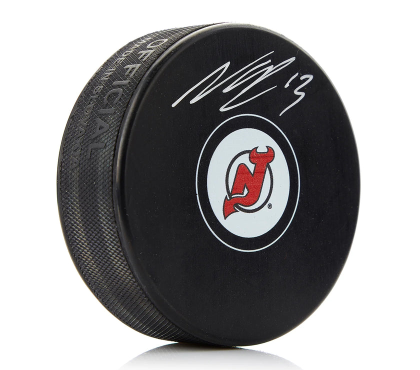 Nico Hischier Signed New Jersey Devils Puck