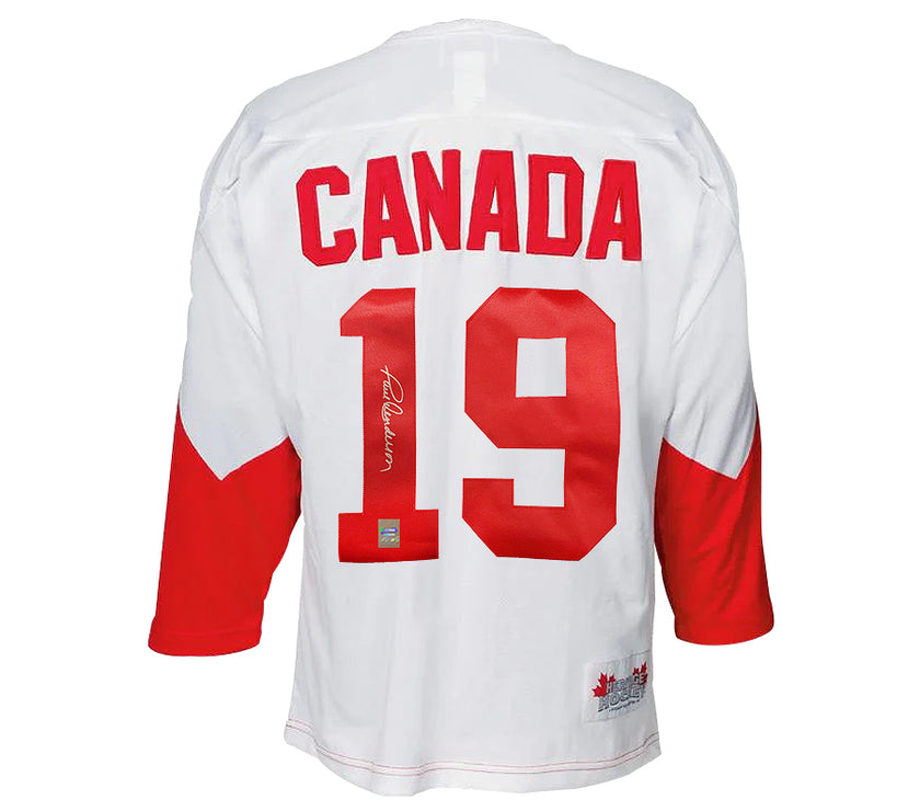 Paul Henderson Signed Team Canada 1972 Summit Series Away White Jersey