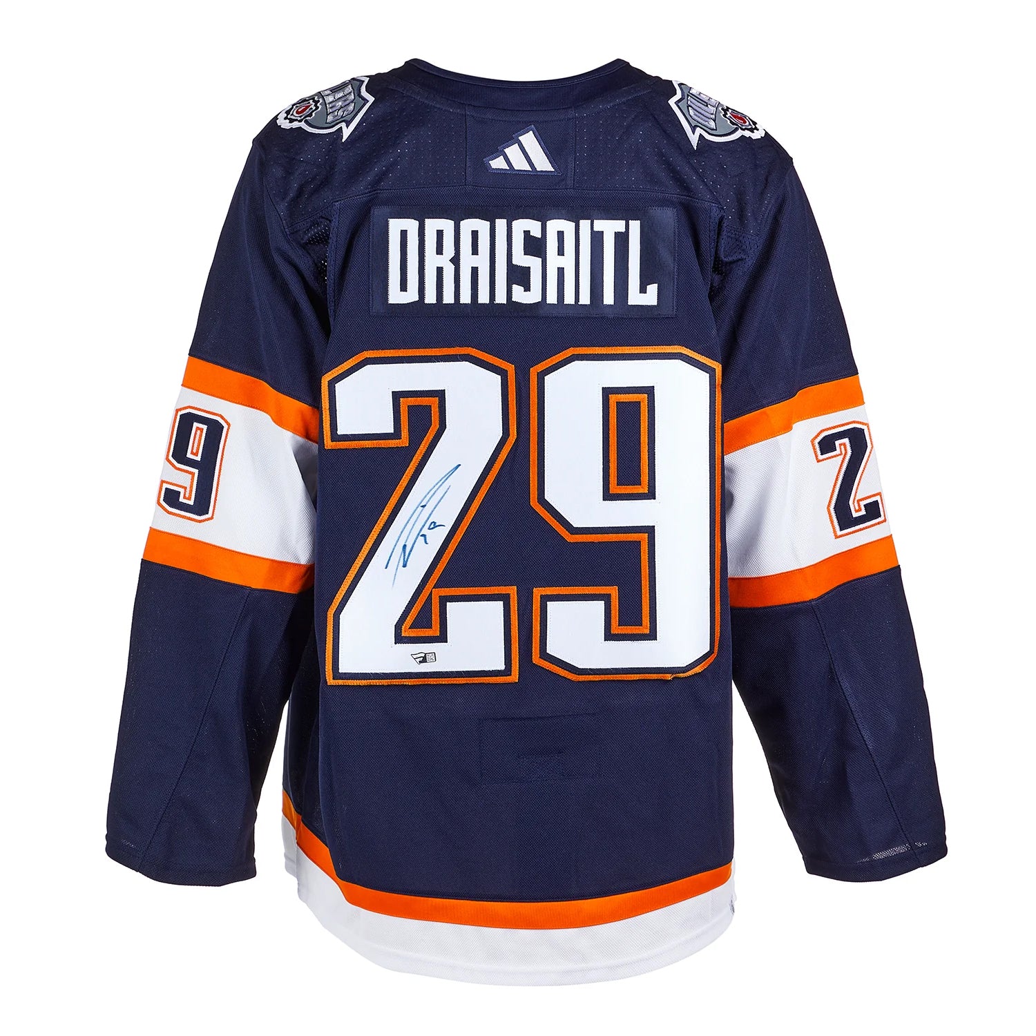 Leon Draisaitl Signed Edmonton Oilers Adidas Pro Reverse Retro 2.0 Navy Jersey