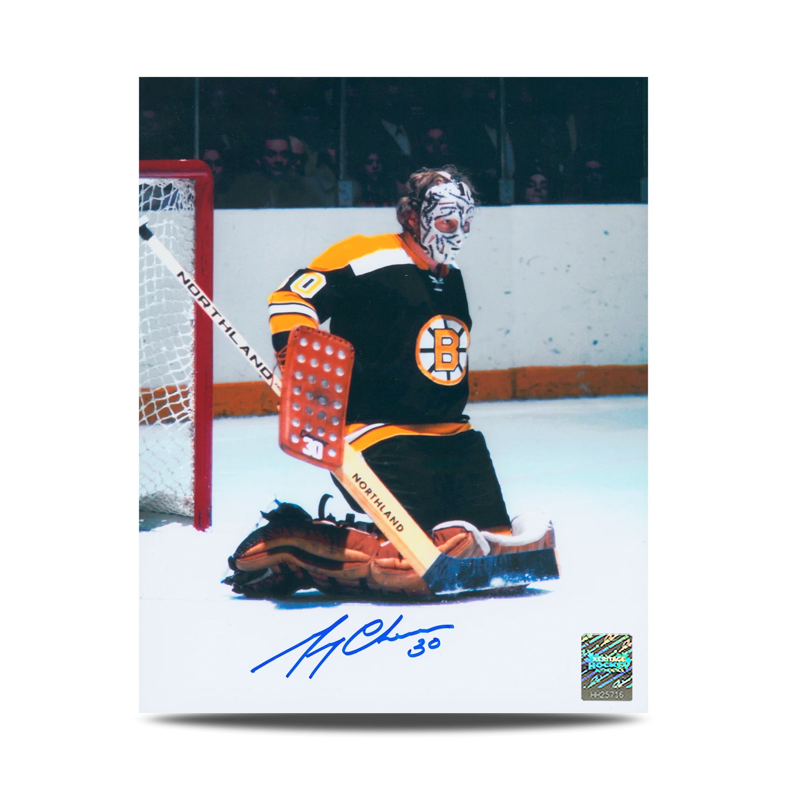 Gerry Cheevers Signed Boston Bruins Netminder 8X10 Photo