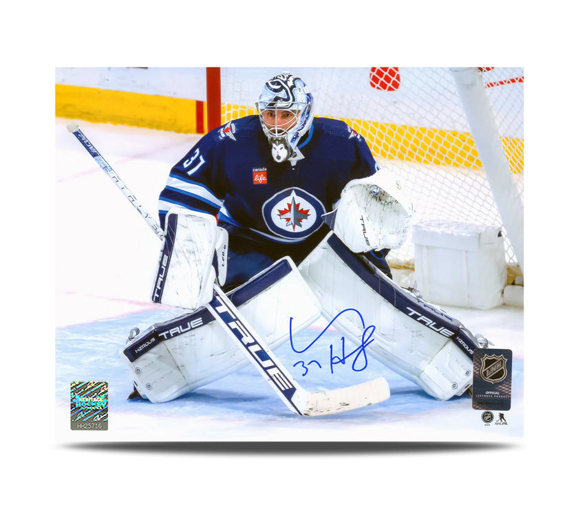 Connor Hellebuyck Signed Winnipeg Jets Goalie 8X10 Photo