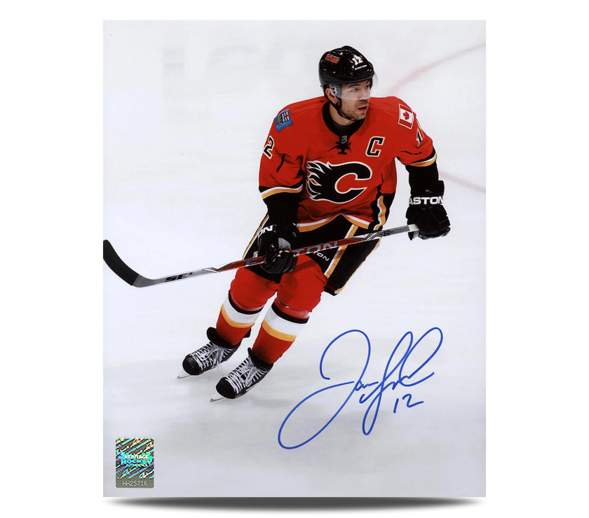 Jarome Iginla Signed Calgary Flames On Ice 8X10 Photo