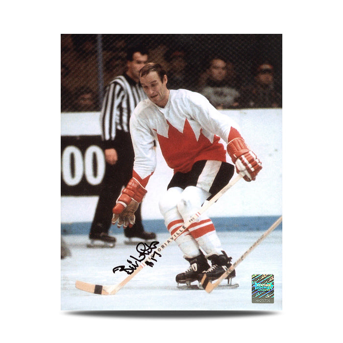 Bill White Signed 1972 Summit Series Game Action 8X10 Photo