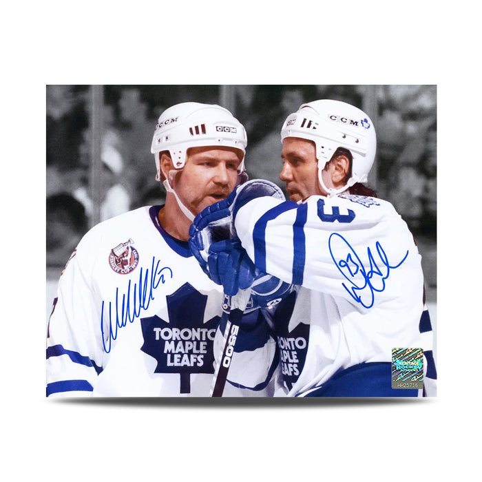 Doug Gilmour & Wendel Clark Dual Signed Toronto Maple Leafs 8X10 Photo
