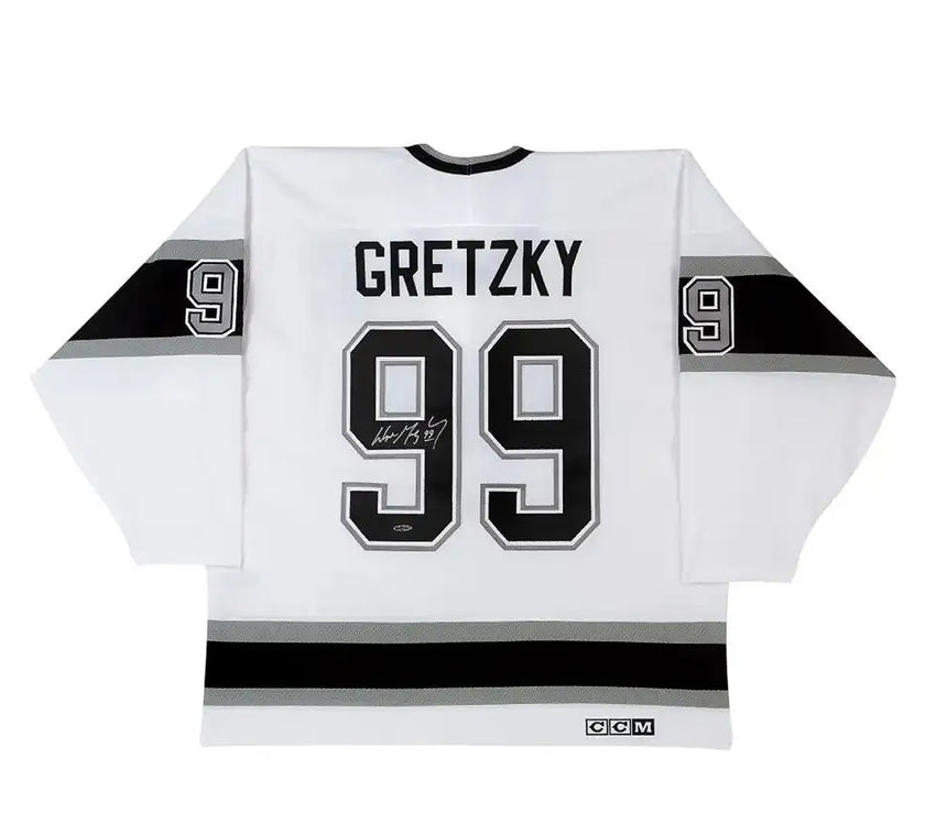 Wayne Gretzky Signed Los Angeles Kings CCM Replica Vintage White Jersey