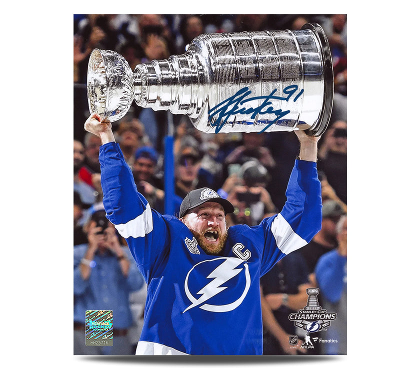 Steven Stamkos Signed Tampa Bay Lightning Stanley Cup 8X10 Photo
