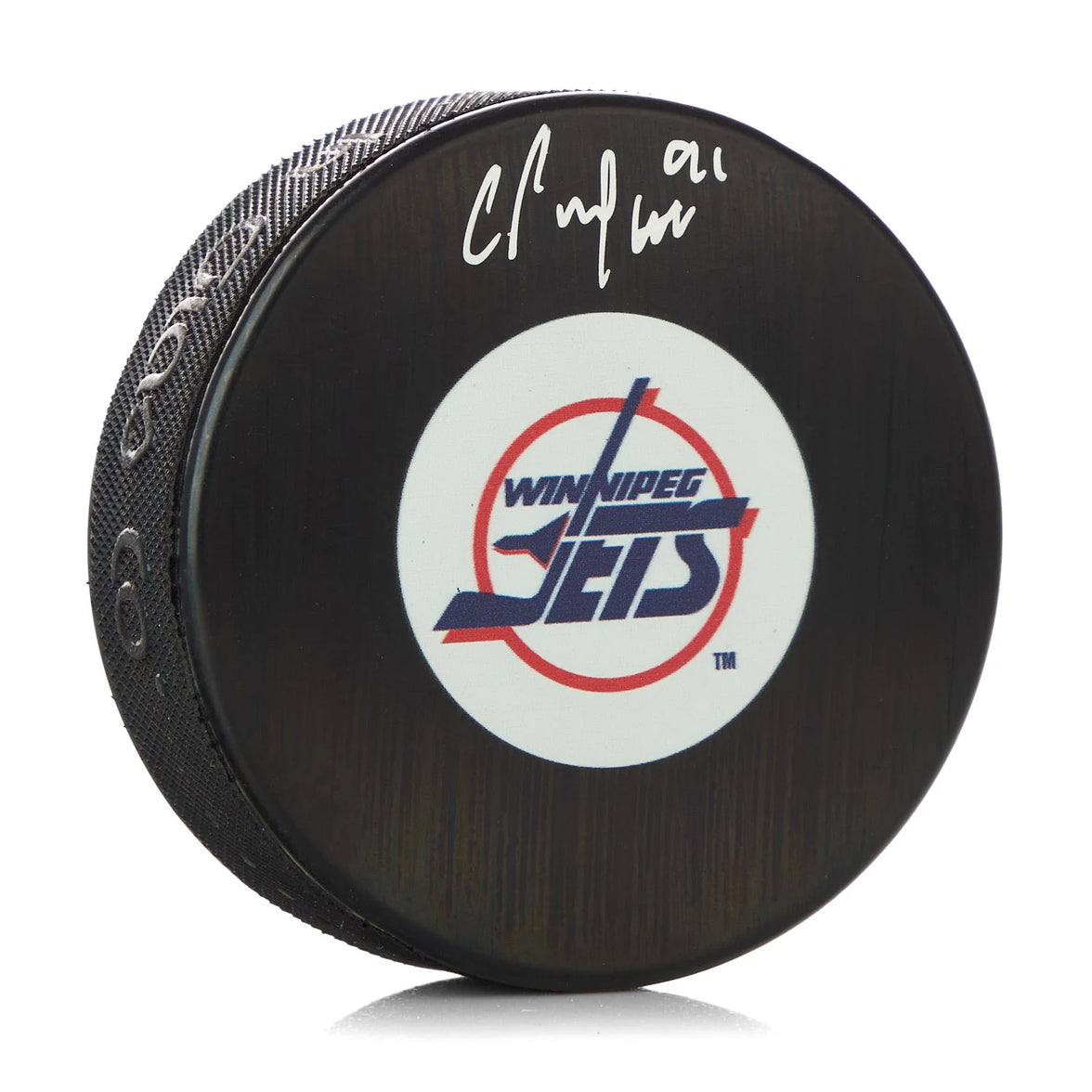Cole Perfetti Signed Winnipeg Jets Vintage Puck