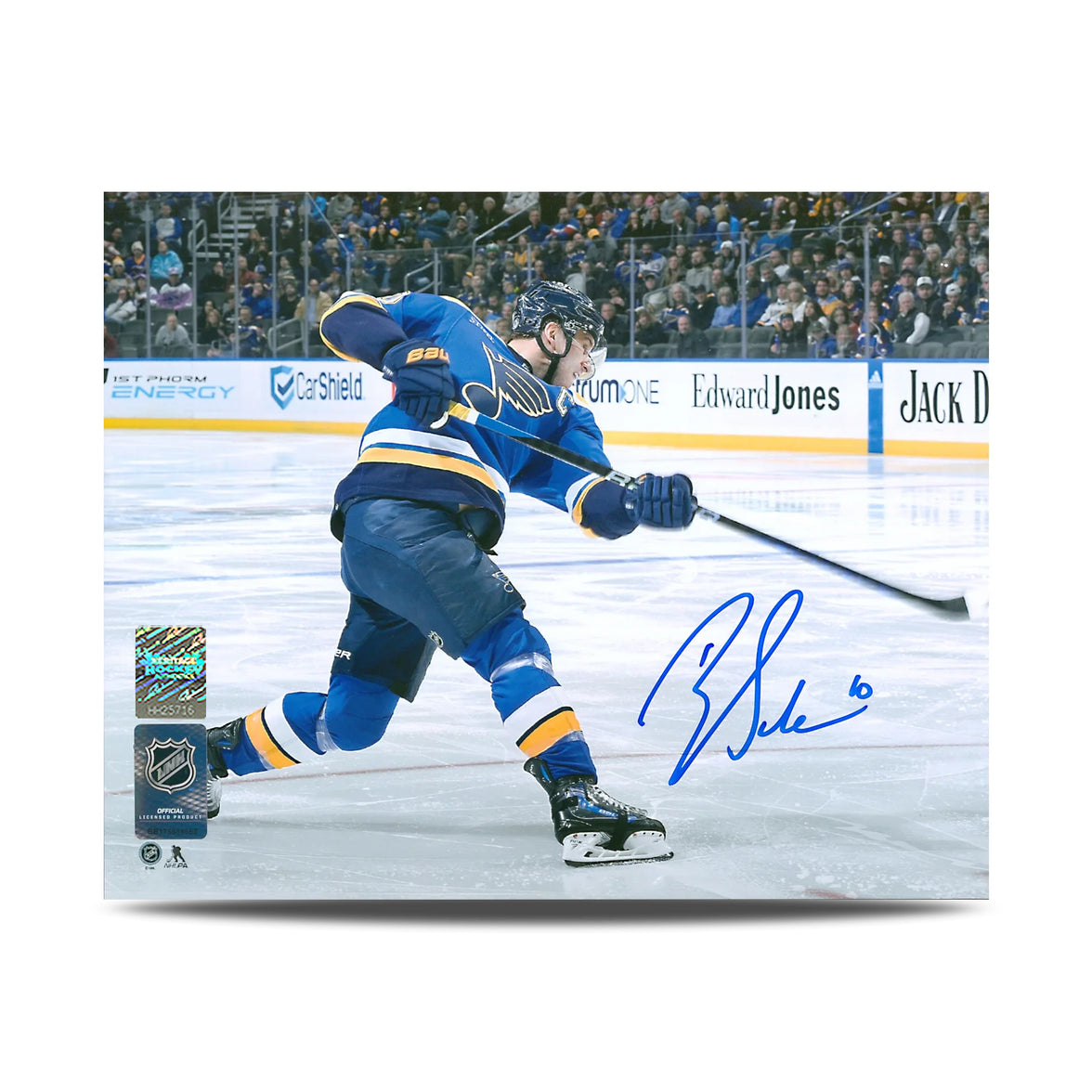 Brayden Schenn Signed St. Louis Blues Slapshot 8X10 Photo