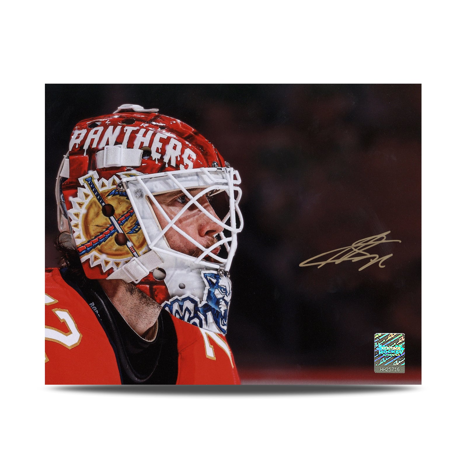 Sergei Bobrovsky Signed Florida Panthers Goalie Mask Profile 8X10 Photo