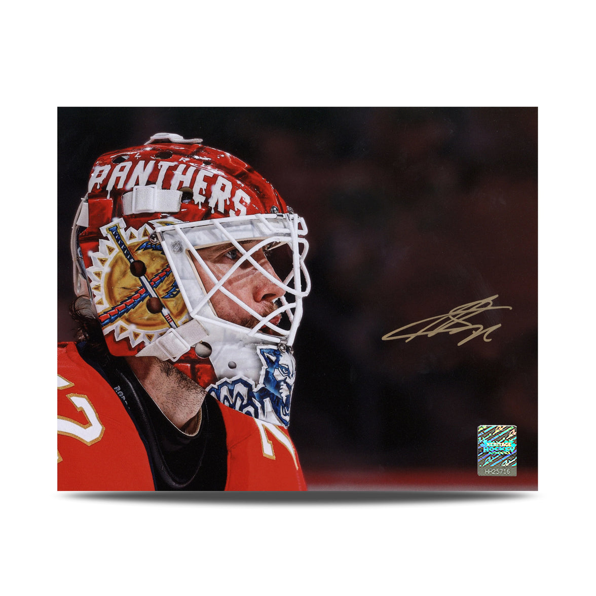 Sergei Bobrovsky Signed Florida Panthers Goalie Mask Profile 8X10 Photo
