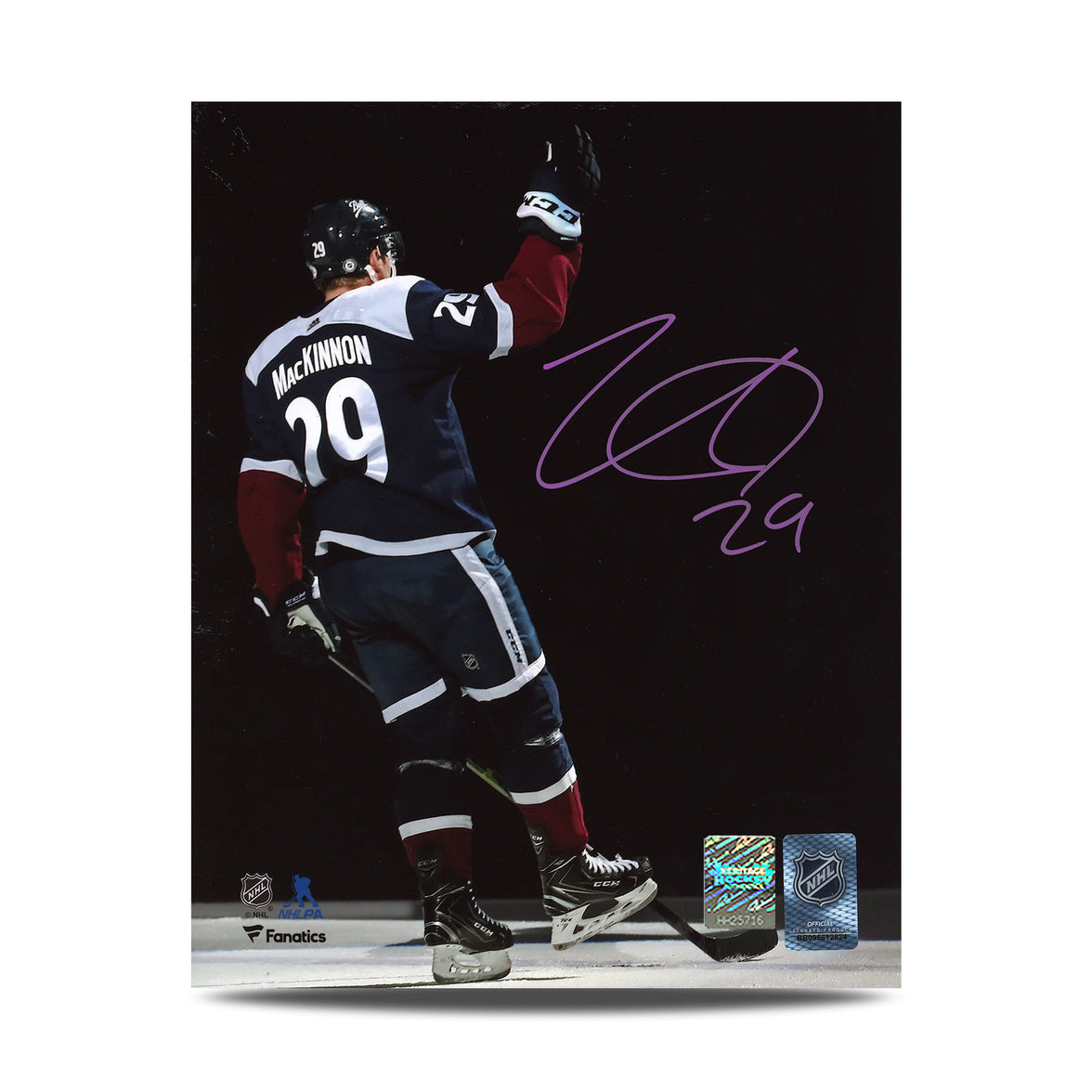Nathan Mackinnon Signed Colorado Avalanche Salute 8X10 Photo