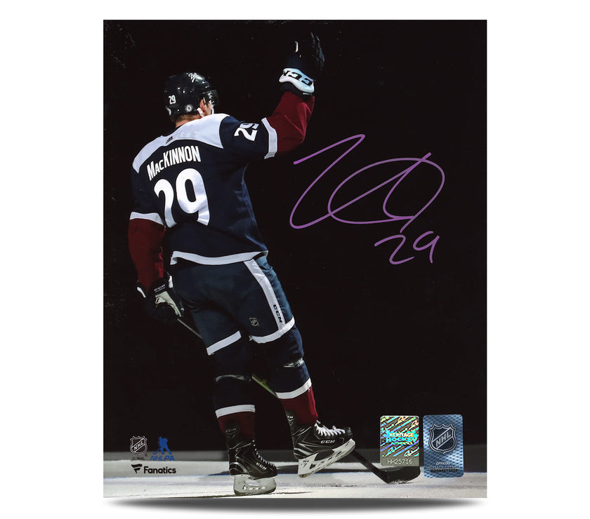 Nathan Mackinnon Signed Colorado Avalanche Salute 8X10 Photo