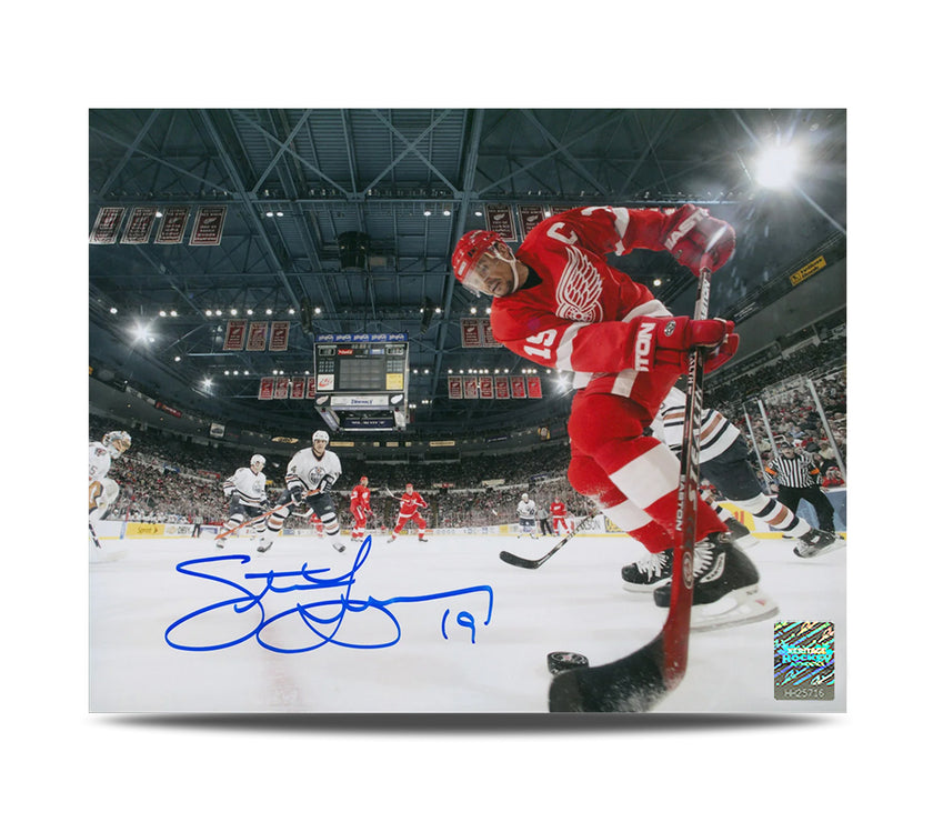 Steve Yzerman Signed Detroit Red Wings Ice Cam 8X10 Photo