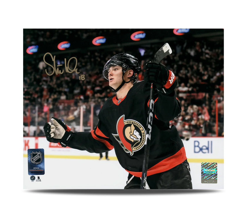 Tim Stutzle Signed Ottawa Senators Goal Celebration 8X10 Photo