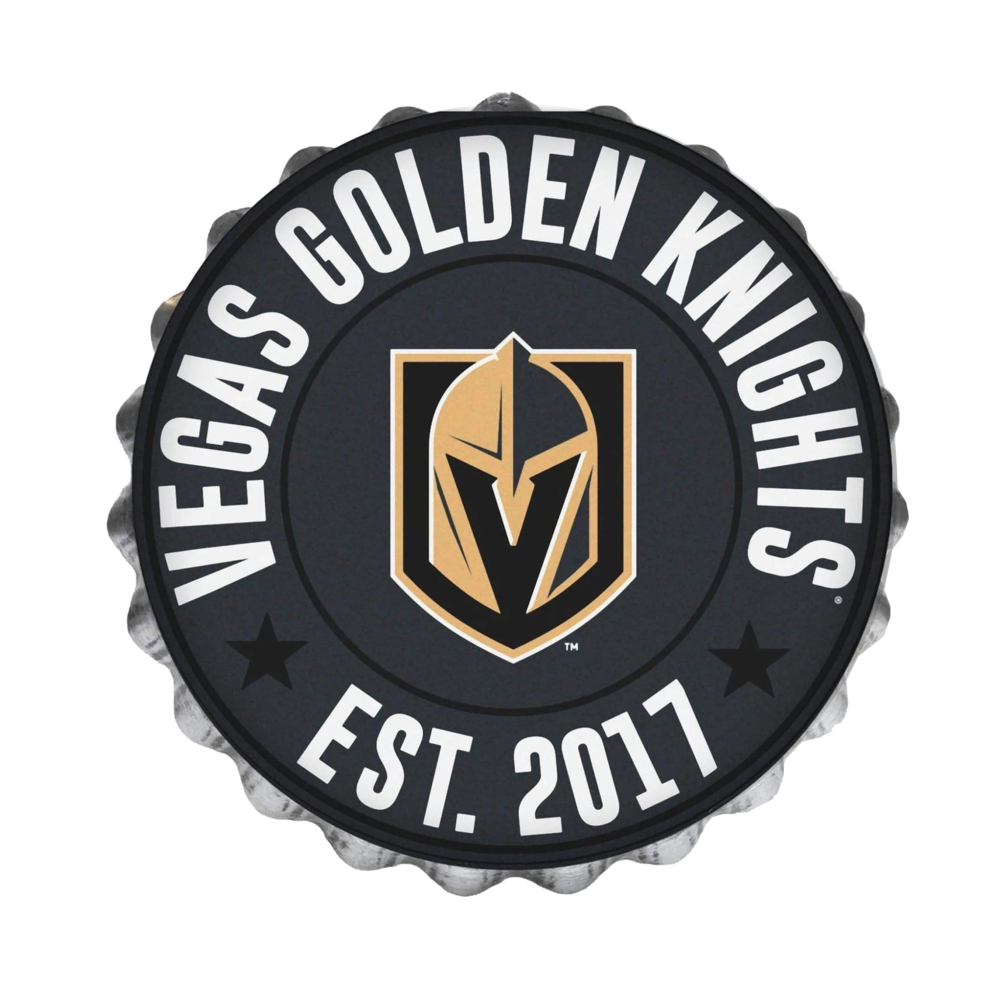 Vegas Golden Knights NHL Bottle Cap Wall Logo