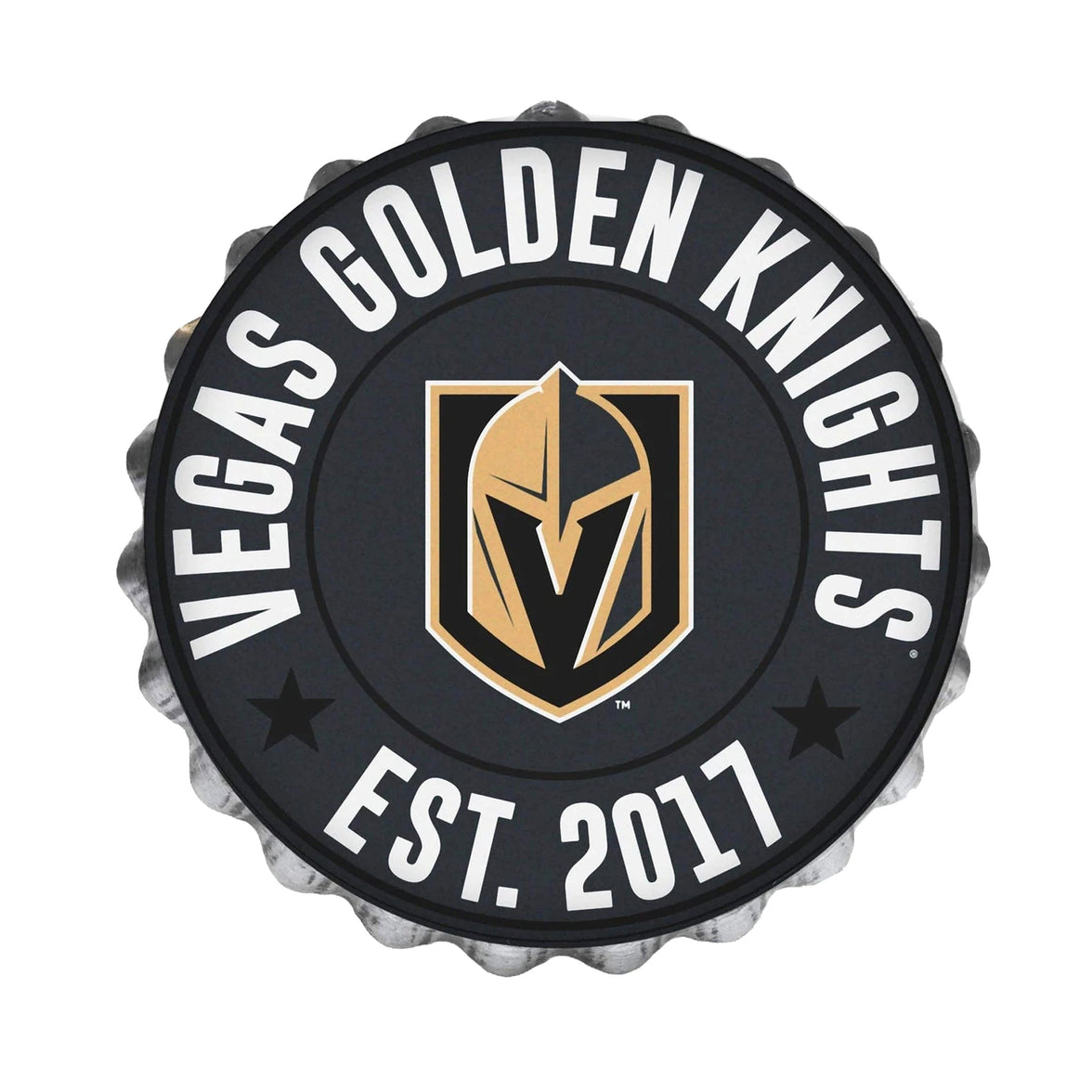 Vegas Golden Knights NHL Bottle Cap Wall Logo