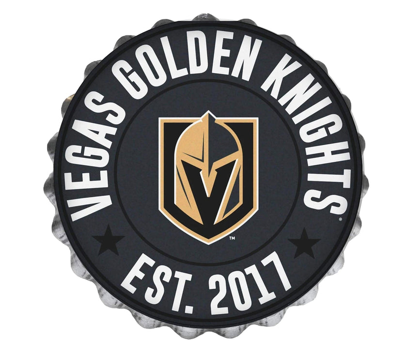 Vegas Golden Knights NHL Bottle Cap Wall Logo