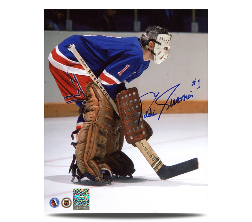 Ed Giacomin New York Rangers Autographed Goalie 8X10 Photo