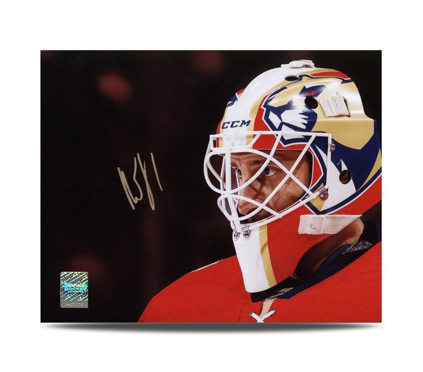 Roberto Luongo Signed Florida Panthers Goalie Mask Profile 8X10 Photo
