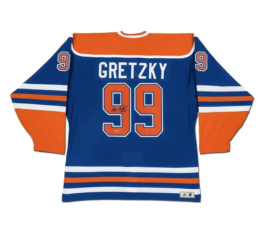 Wayne Gretzky Signed Edmonton Oilers Adidas "Heroes of Hockey" Blue Jersey