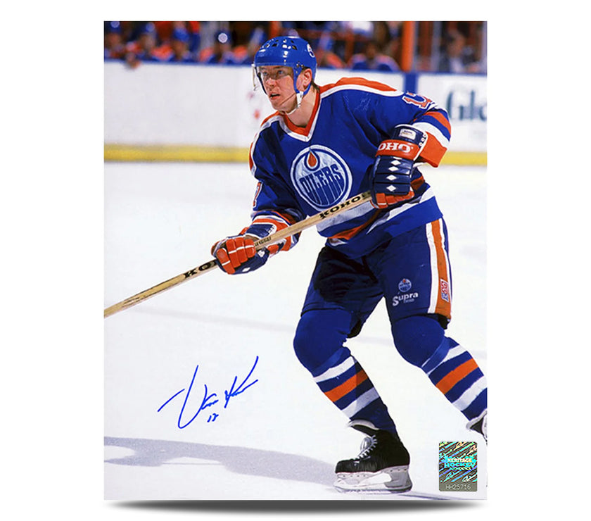 Jari Kurri Signed Edmonton Oilers Action 8X10 Photo