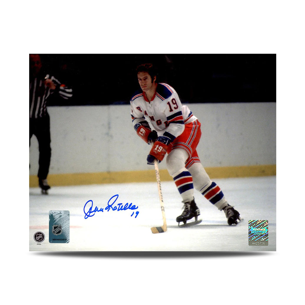 Jean Ratelle Signed New York Rangers Playmaker 8X10 Photo