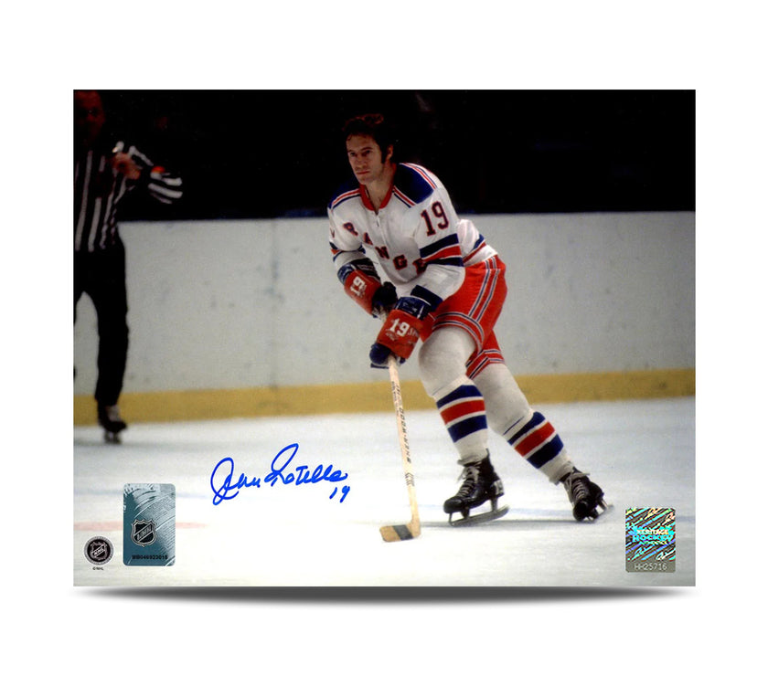 Jean Ratelle Signed New York Rangers Playmaker 8X10 Photo