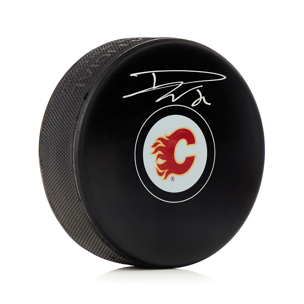 Dustin Wolf Signed Calgary Flames Puck