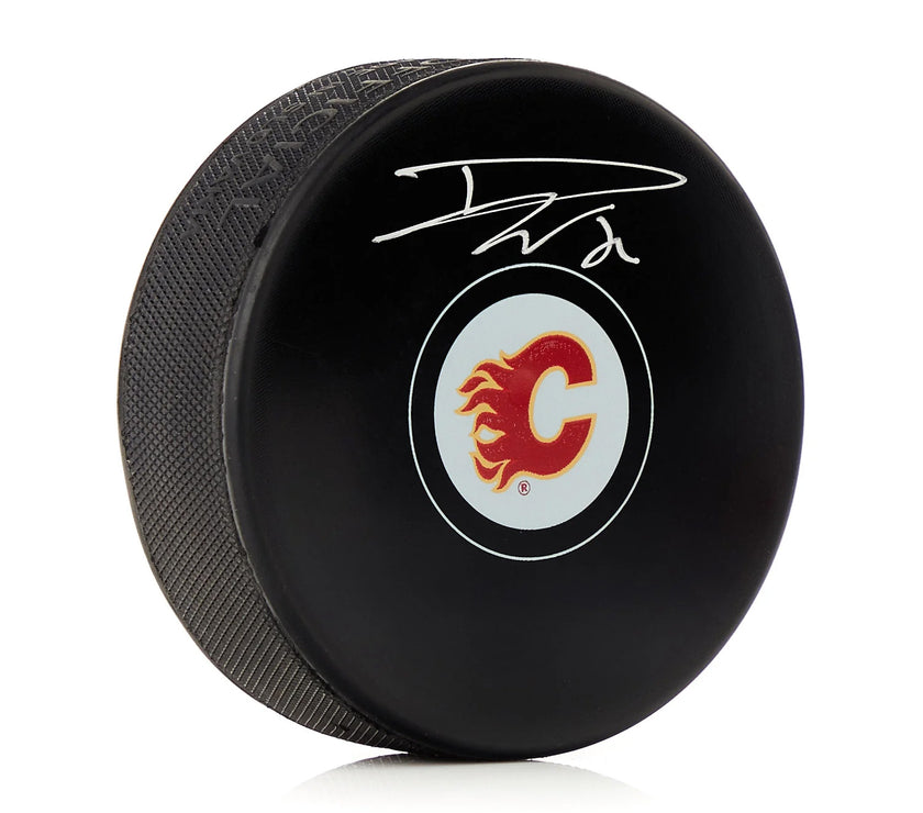 Dustin Wolf Signed Calgary Flames Puck