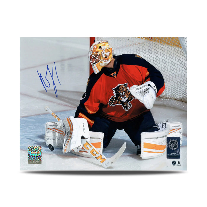 Roberto Luongo Signed Florida Panthers Butterfly Save 8X10 Photo
